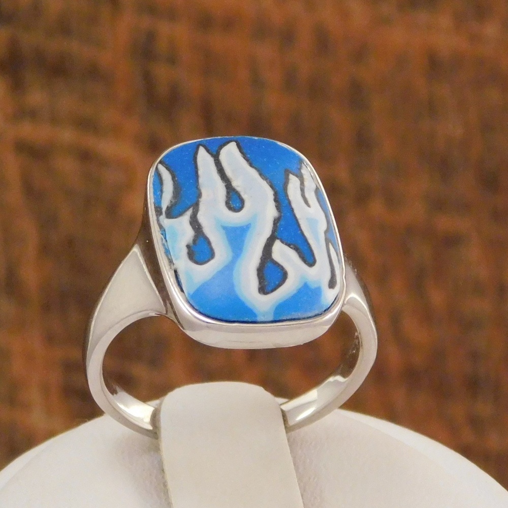 Rockabilly Blue Flame Ring